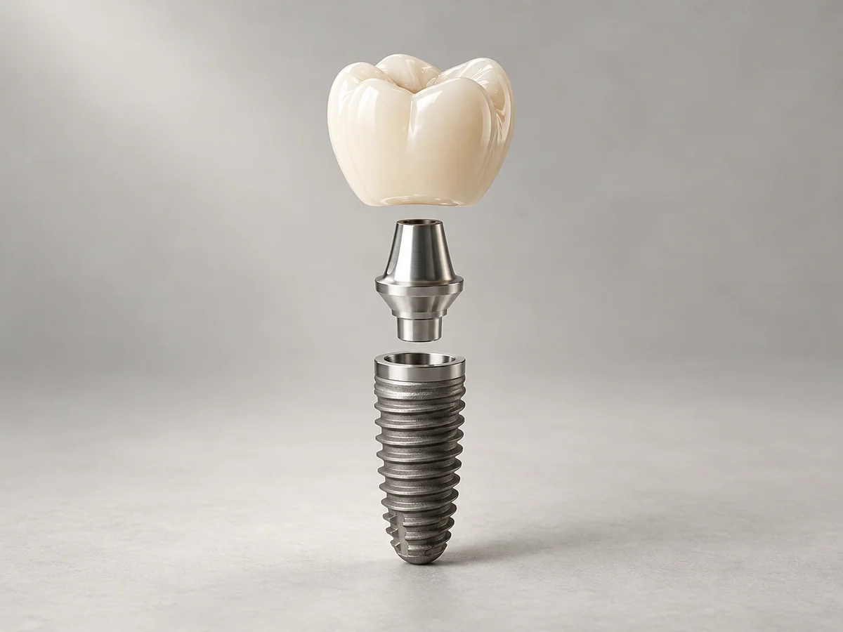 Illustration de synthèse : Implant dentaire