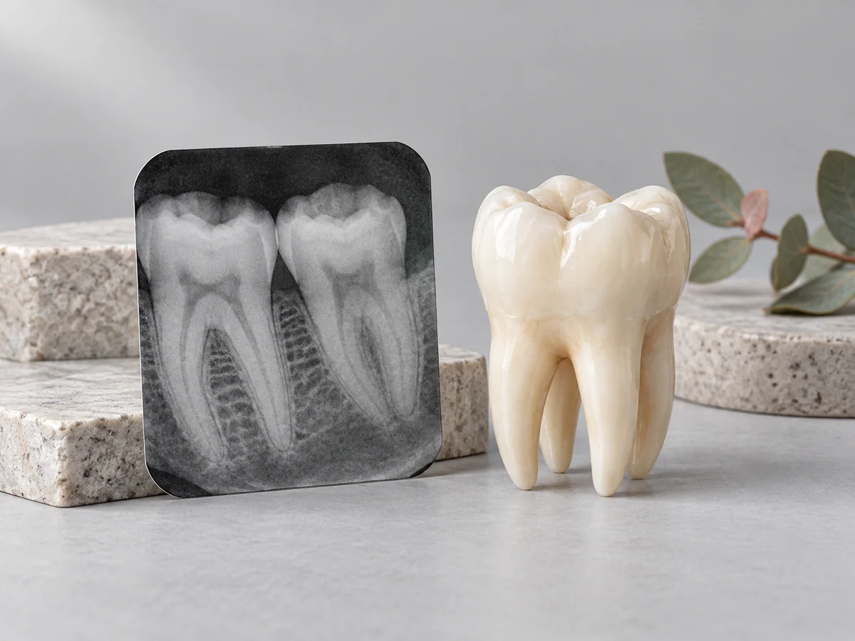 Illustration de synthèse : Radiographie dentaire